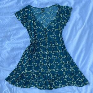 green floral sundress